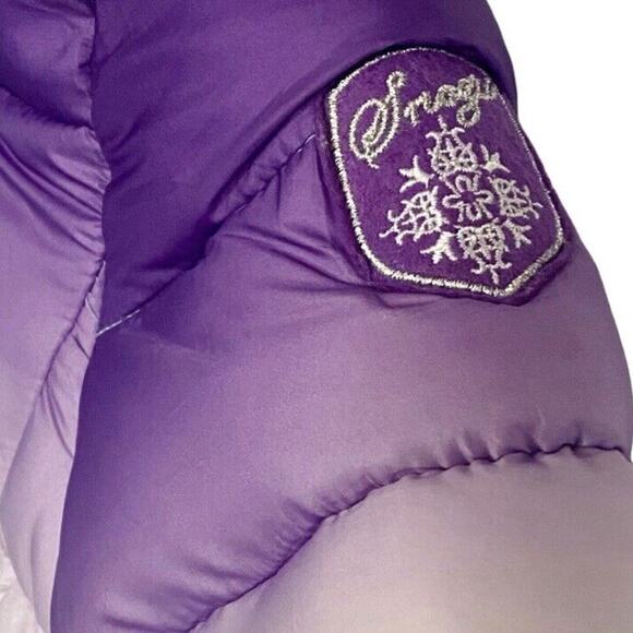 Snozu Puffer Jacket Fleece Lined Ombré Purple Turquoise White Toddler Girl's 2T - Picture 10 of 13